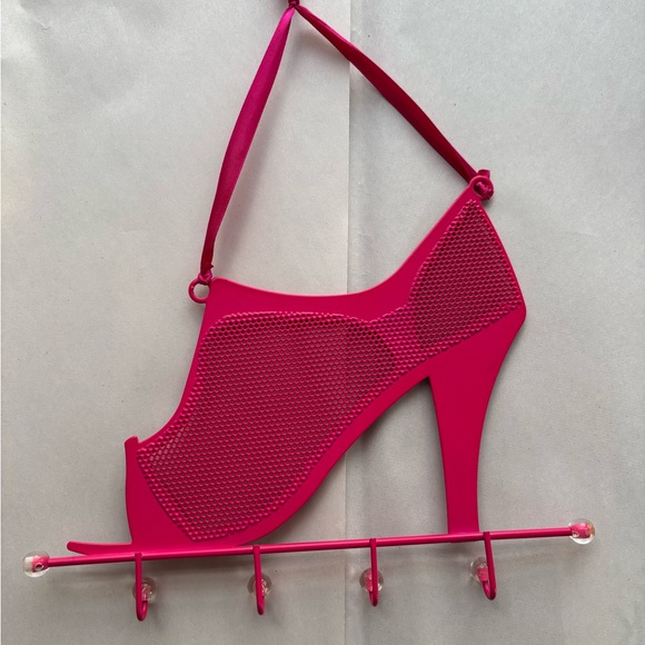 Other - Earring and Jewelry holder- Pink sparkles glittery high heel shoe